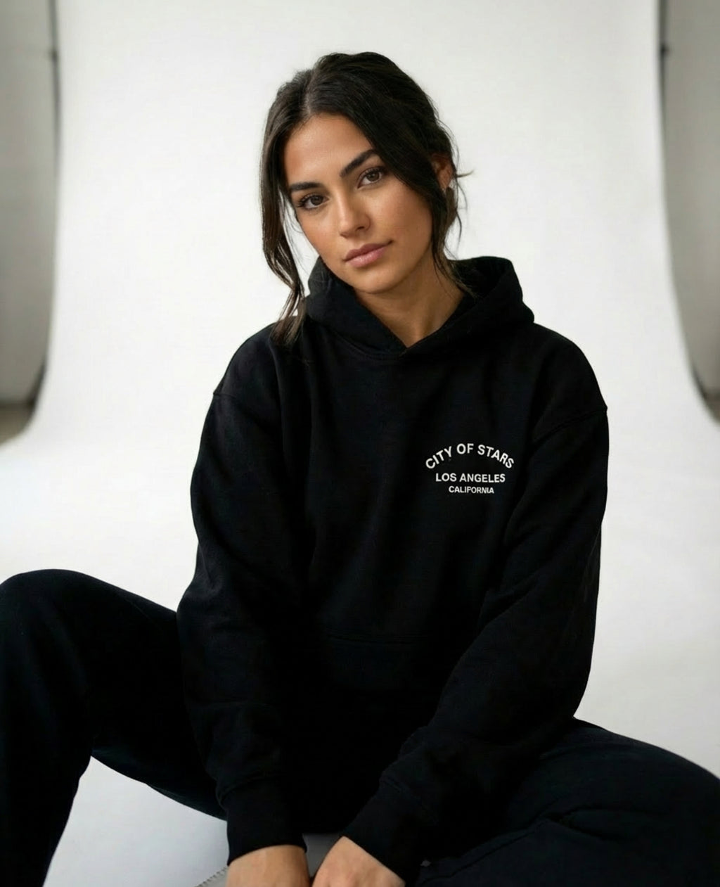 City of Stars Black Hoodie - Size L