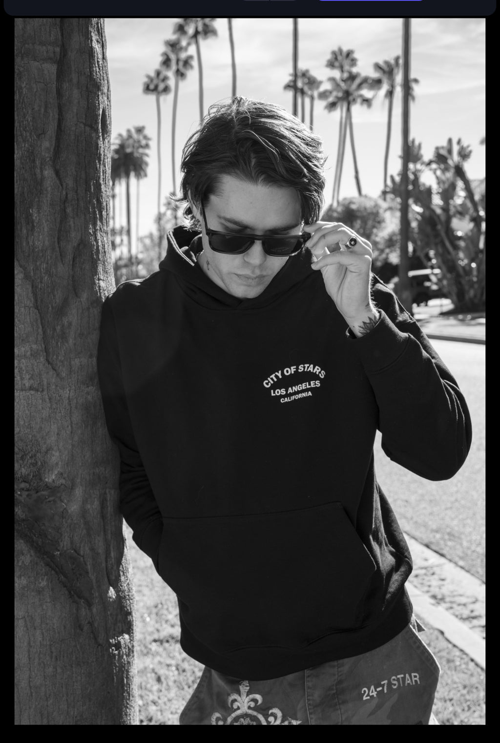 City of Stars Black Hoodie - Size L