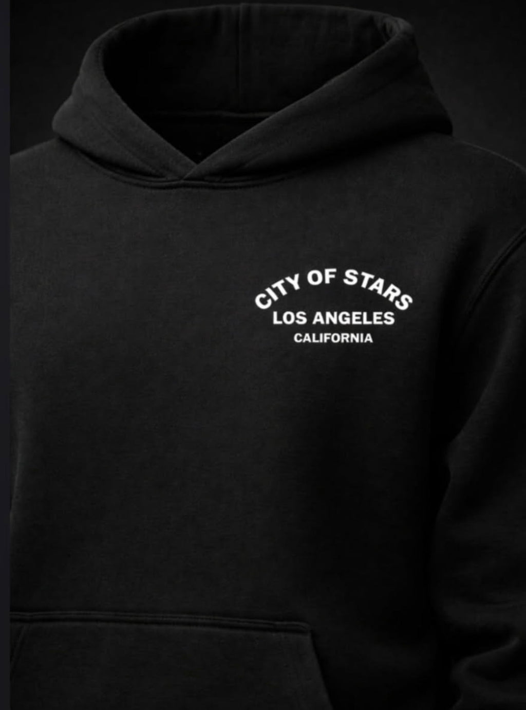 City of Stars Black Hoodie - Size L